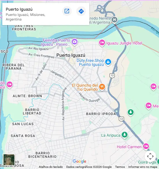 Mapa Google Iguazu